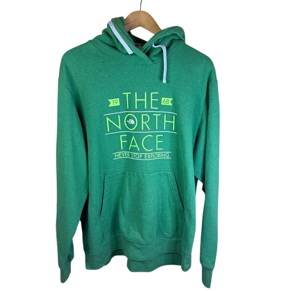The North Face Never Stop Exploring Hoodie Size XL Kelly Green Outdoor‎ Active